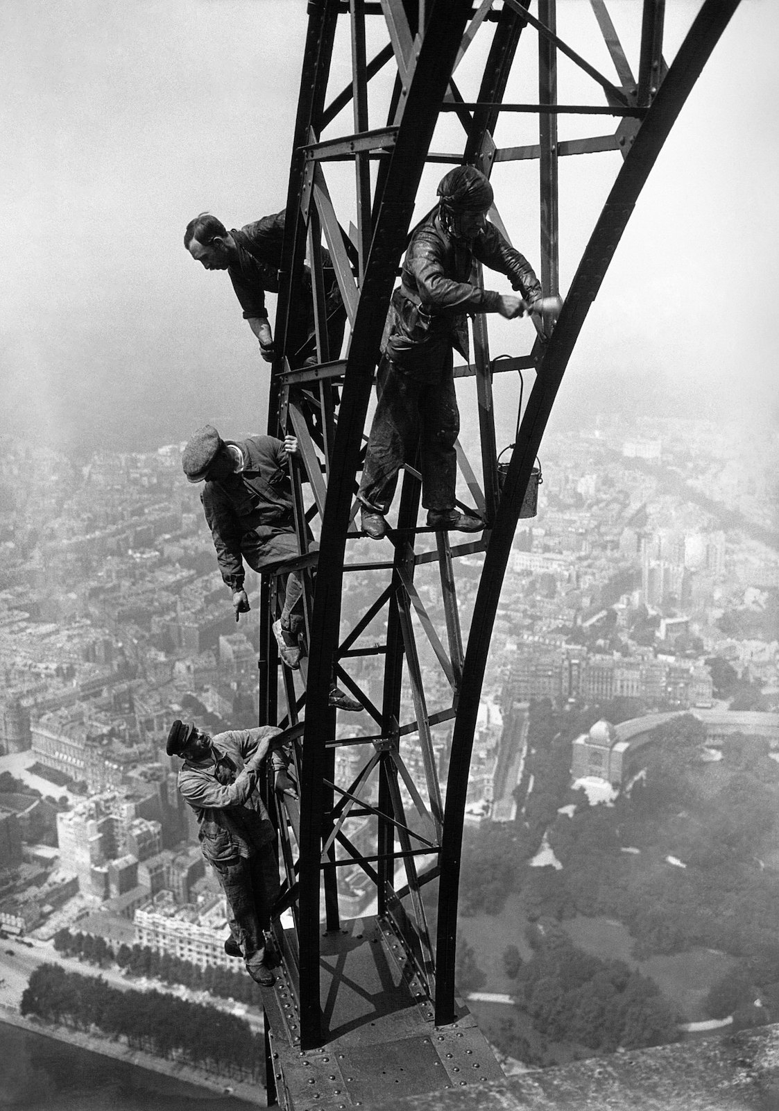 Eiffel Tower Construction Workers