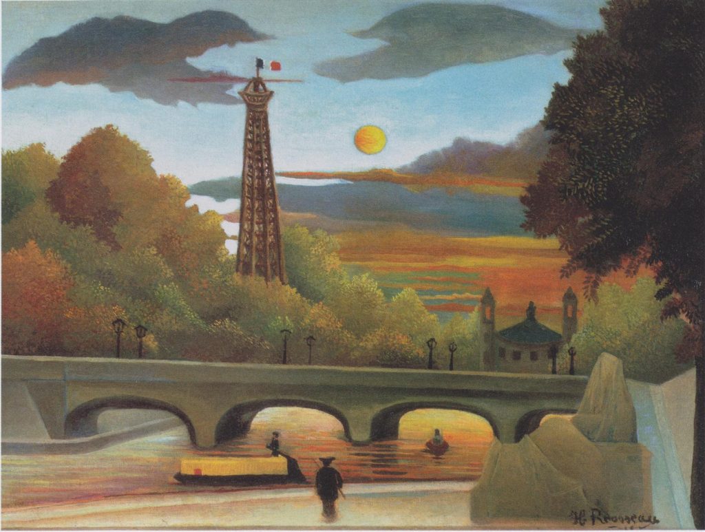Henri Rousseau-seine-and-eiffel-tower-in-the-sunset