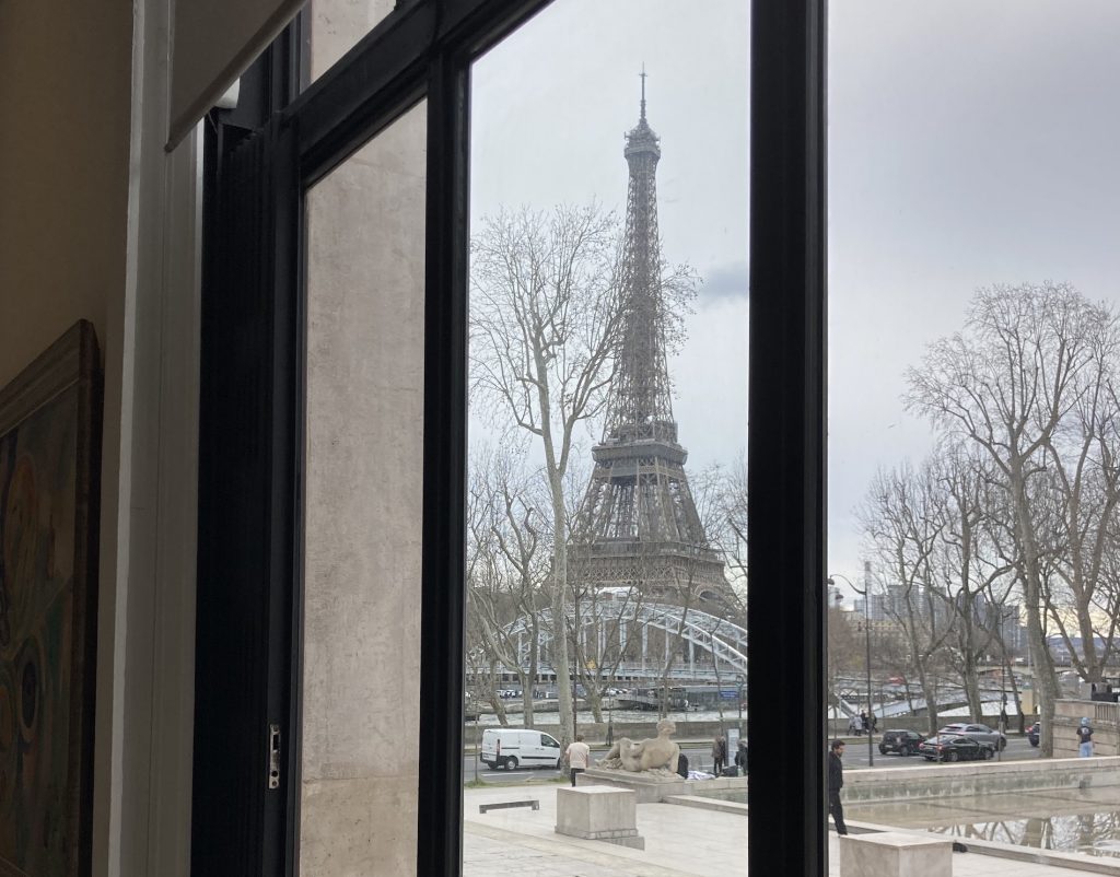 View of the Eiffel Tower from the Musée d'Art Moderne